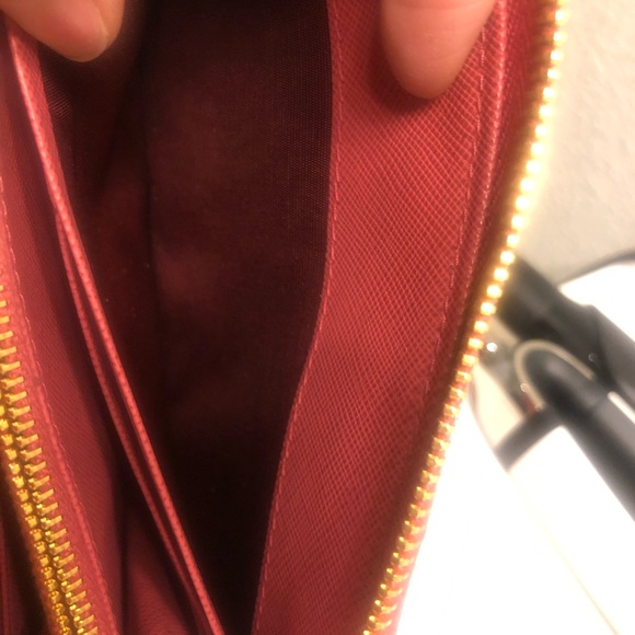 Prada Pink Saffiano Zip Around Wallet - Picture 7 of 12